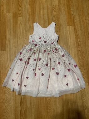 Girls H&M Sequin Heart Dress 6/7